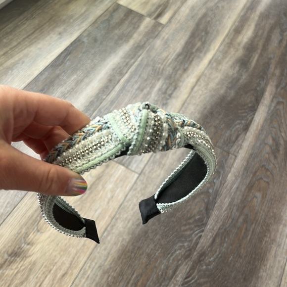 Embellished Headband with Silver Accents - Picture 2 of 6